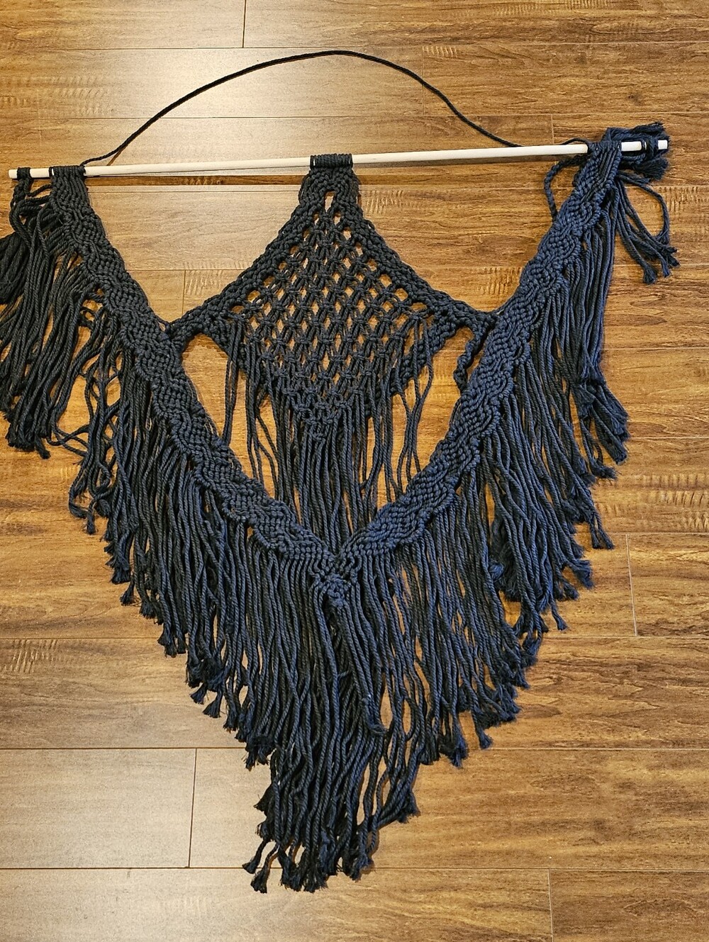 Large macrame wall Hanging decor tassels handmade cotton Rope Art Tapestry Green